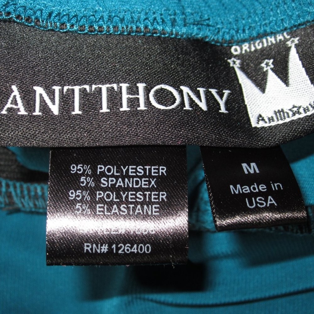 ANTTHONY Original Caped Top and Pant Set in Teal Blue - Picture 4 of 5